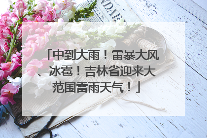 中到大雨！雷暴大风、冰雹！吉林省迎来大范围雷雨天气！